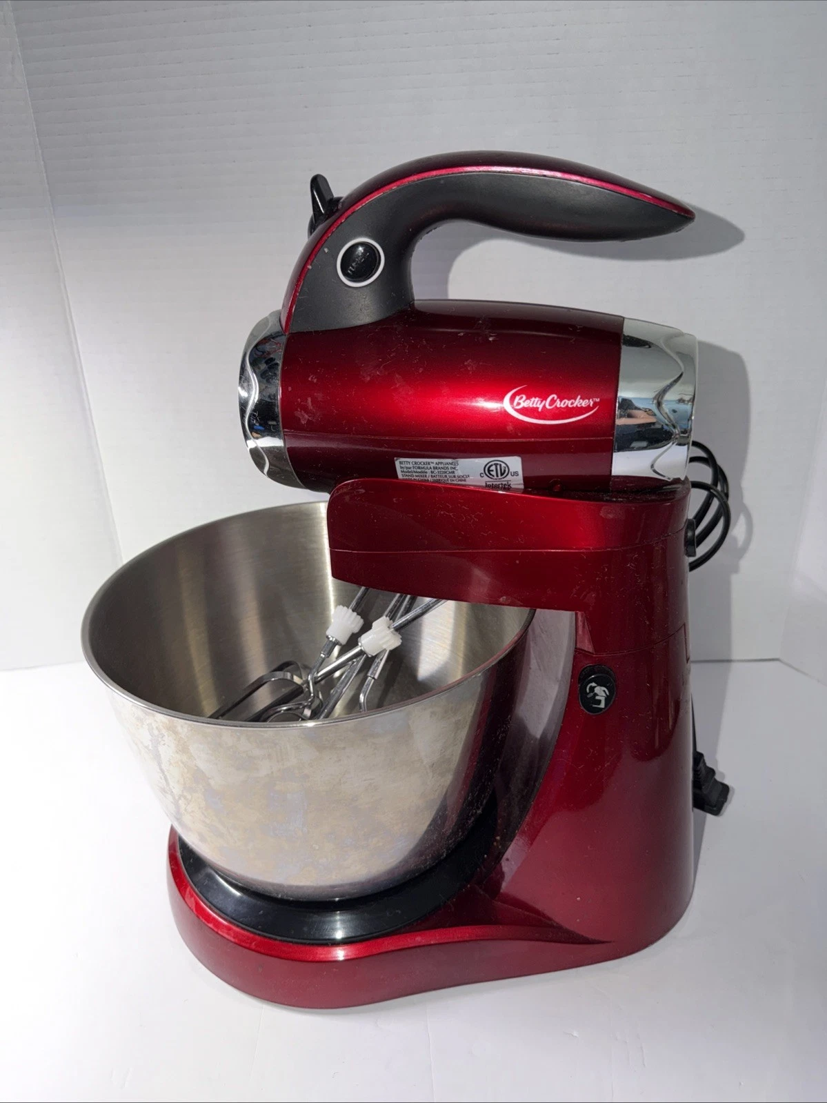 Betty Crocker BC-3220CMR 7-Speed 300W 3qt Stand Mixer Hand Mixer Red TESTED!