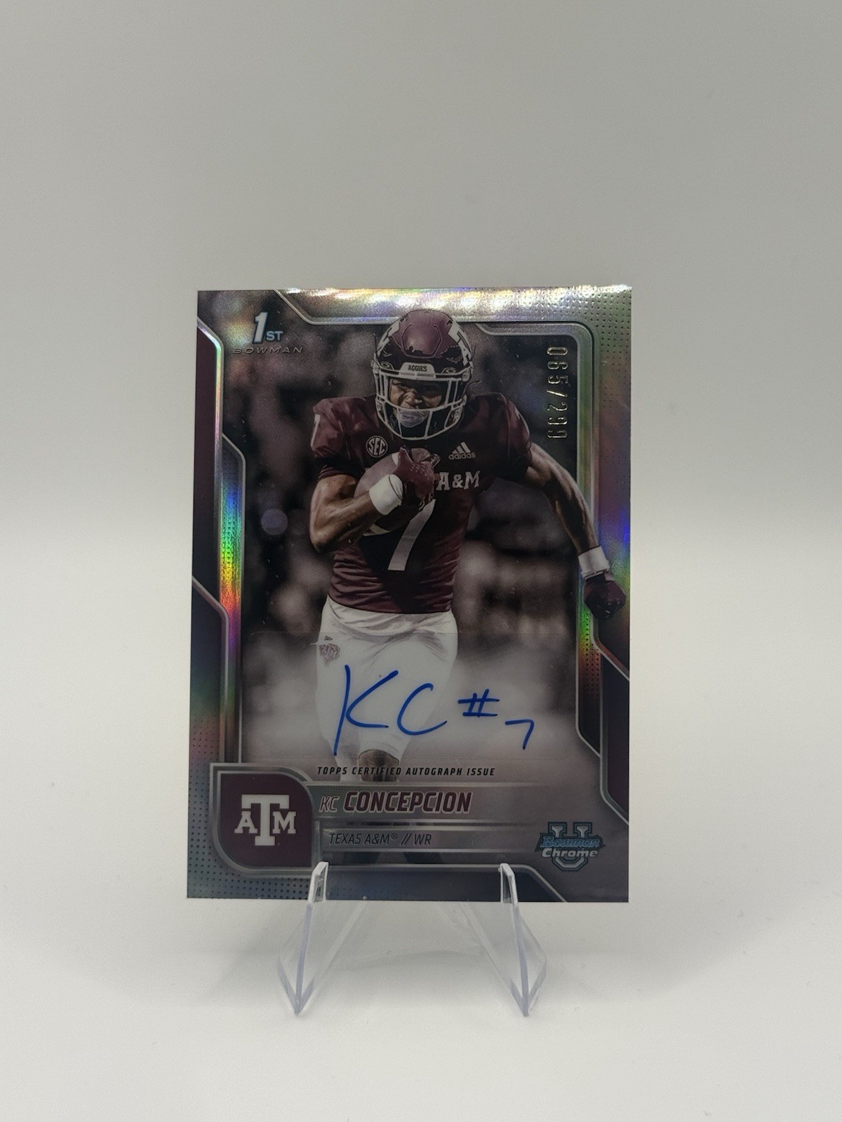 2025 Bowman Chrome University KC Concepcion Prospect Auto Refractor /299 BCA-KCO