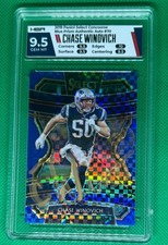 2019 Chase Winovich Panini Select Concourse Blue Prizm Authentic Auto /175 9.5