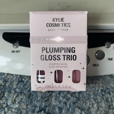 KYLIE COSMETICS PLUMPING GLOSS TRIO NEW PINK TROUBLE ROSE TEMPTATION BERRY KISS