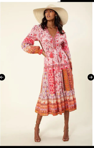 Hale Bob Danae Patchwork Midi Dress