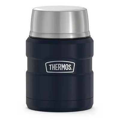 Thermos 16 oz King Stainless Steel Food Jar Container w/ foldable spoon NEW BK