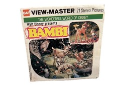 Vtg View Master B400 Bambi Complete 3 Reel Packet Set 1970s in Original Sleeve
