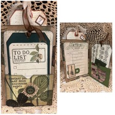 Handmade JUNK JOURNAL Tags Tuck Ins Pockets w Ephemera For JUNK JOURNALS