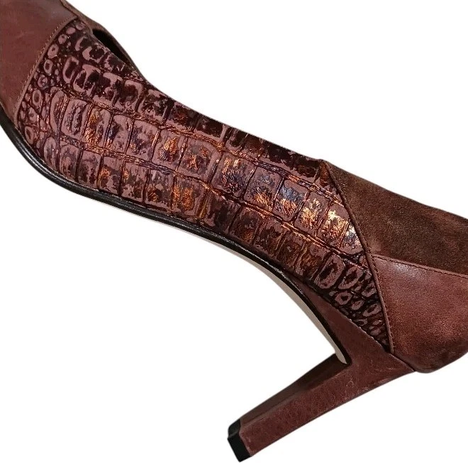 J. Renee MADISON Croc Repujado Patchwork Tacón Bomba Metálico 3" Foto 4 de 4