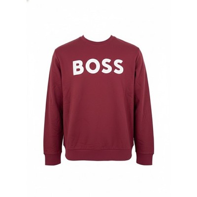 NWT BOSS Hugo Boss Soleri Maroon Crewneck Sweatshirt 3XL XXXL Logo Graphic