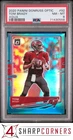 2020 PANINI DONRUSS OPTIC AQUA PRIZM #92 TOM BRADY BUCCANEERS #/299 PSA 8