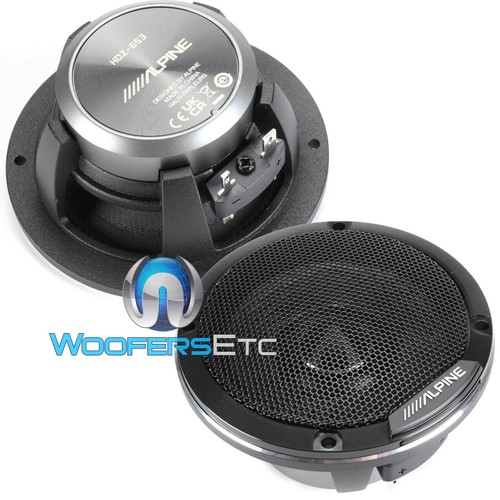 ALPINE HDZ-653S SLIM 6.5" 3WAY CARBON COMPOSITE COMPONENT TWEETERS CROSSOVERS - Picture 5 of 8