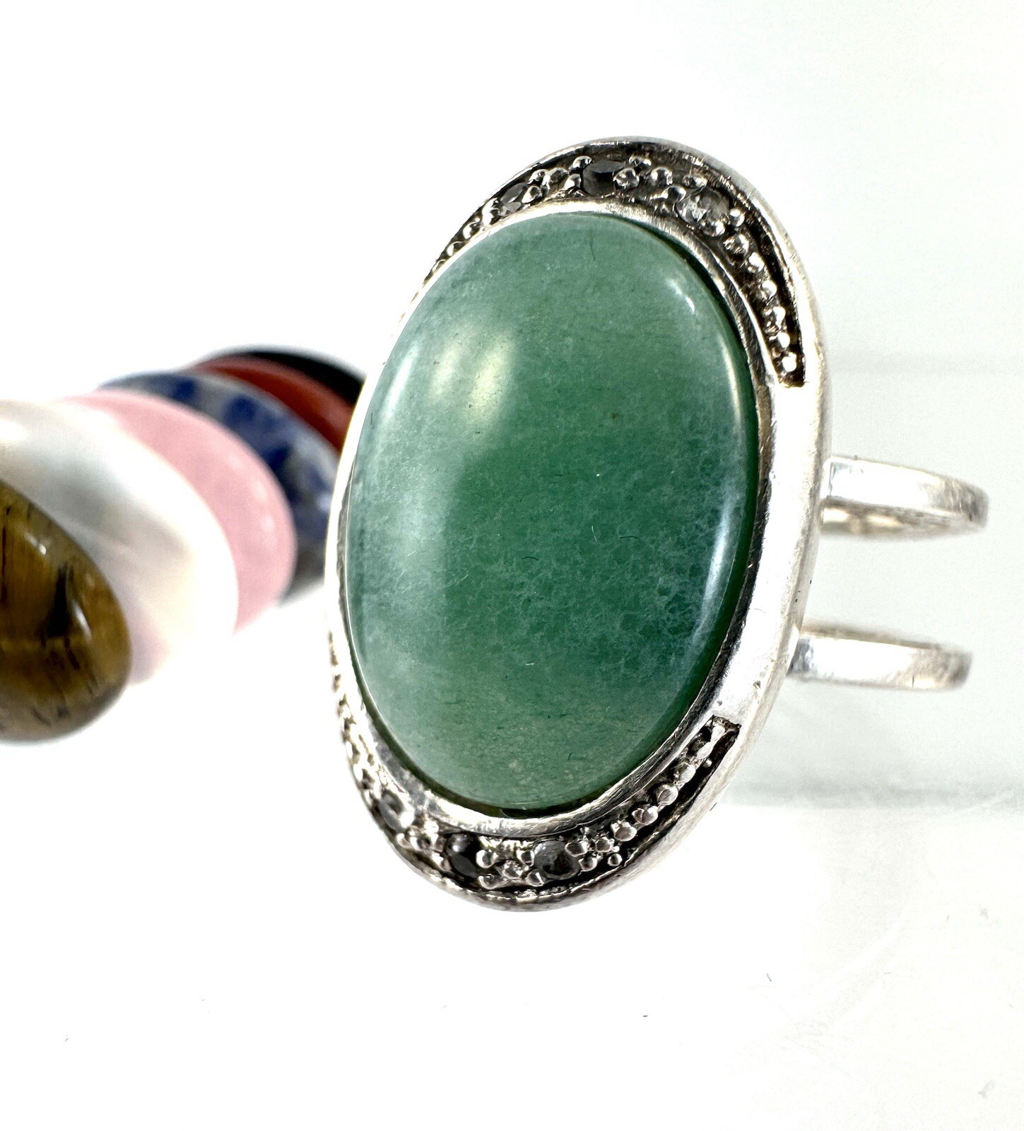 Sterling Silver Interchangeable Ring 7 Chakras Ge… - image 19