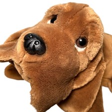 Russ Snuffer Bloodhound Scent Hound Dog Plush Stuffed Animal 15" Brown Collar