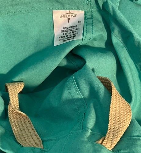 NEU!! 3XL AngelStat Reversible V-Neck Scrub TOP + BOTTOM Medline - JADE Green - - Bild 4 von 4