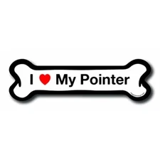 Magnet Me Up I Love My Pointer Dog Bone Car Magnet - 2x7 Dog Bone Auto Truck Dec