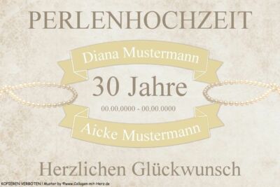 Perlenhochzeit Brauche Geschenke Spruche Zum 30 Hochzeitstag