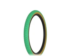 ALTALINE Bicycle TIRE 20" x 1.75" GREEN/GUM COMP III STYLE SINGLE TIRE BMX