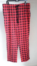 Jammies For Your Families Men XL Red Plaid Pajama Pants 100% Cotton EUC