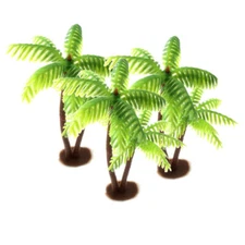 5Pcs scale model tree Mini Fake Coconut Palm Tree Micro Landscape Aquarium Fish