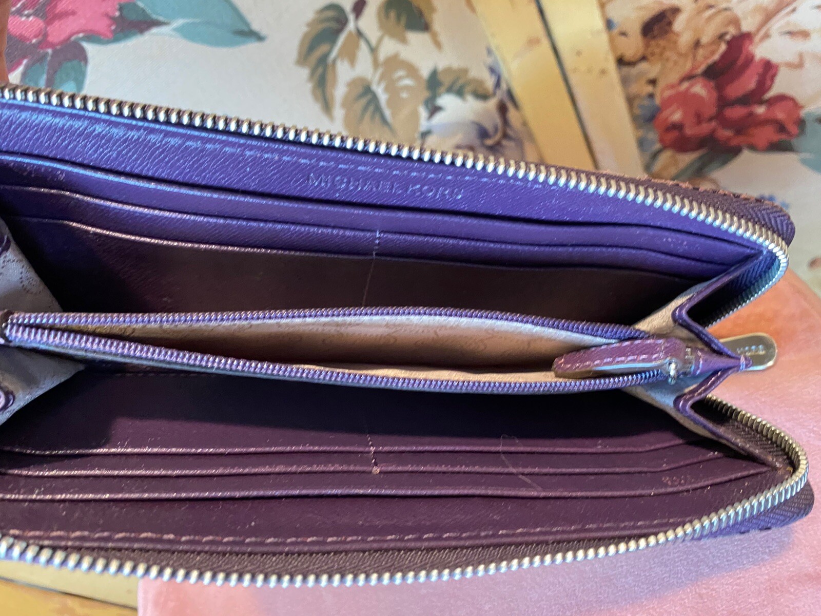 Michael Kors Jet Set Purple Python Pattern Leathe… - image 5