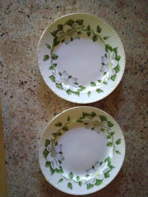 Homer Laughlin Eggshell Georgian Cotillion 2 Bread & Butter Plates  EUC