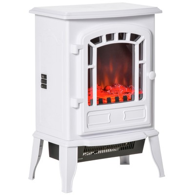 HOMCOM 22'' Free standing Electric Fireplace Stove,Fire Place Heater