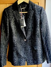Black Women’s Suit Jacket Ted Baker “celea”  Xs Size-1, £229 Brand New With Tag.