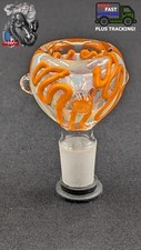 14mm Male Slide Tobacco Bowl Glass for Water Pipes - BW01 Orange