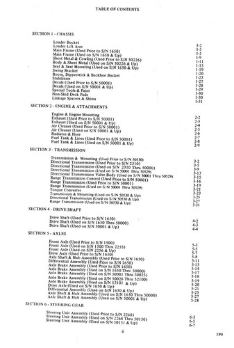 SERVICE PARTS MANUAL FITS BACYRUS BACKHOE LOADER DYNAHOE 190 1986 - Picture 3 of 16