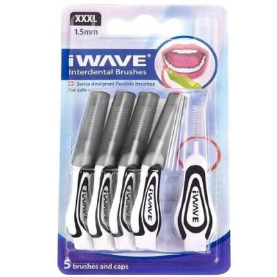 iwave 1.5mm Black Interdental Brushes - Pack Of 5