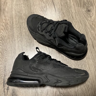 Nike Air Max 270 React GS Black Running Shoes BQ0103-004 Size 4.5Y / Women s 6
