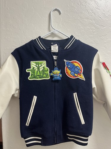 Vintage Toy Story Pixar 1995 Leather Sleeve Boys Jacket - Picture 2 of 14