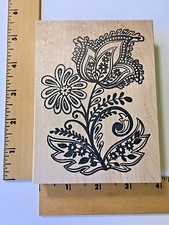 Impress Rubber Stamps - Design Flower - NEW