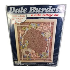 Dale Burdett Lace Collage Kit Just Cut and Glue Hearts and Flowers Vintage New