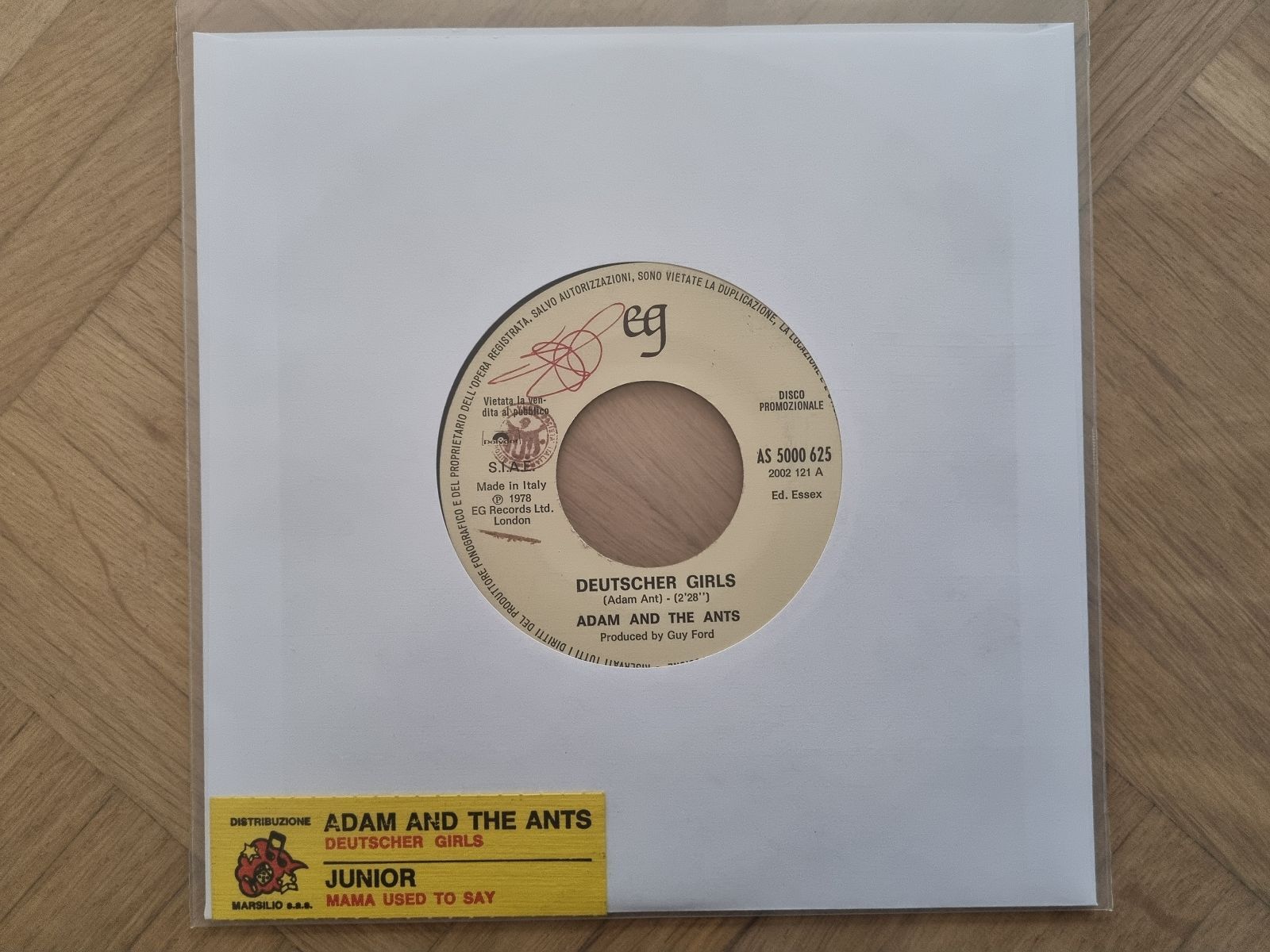 7"" Single Adam and the Ants - Deutscher Girls Vinyl Italy JUKEBOX PROMO