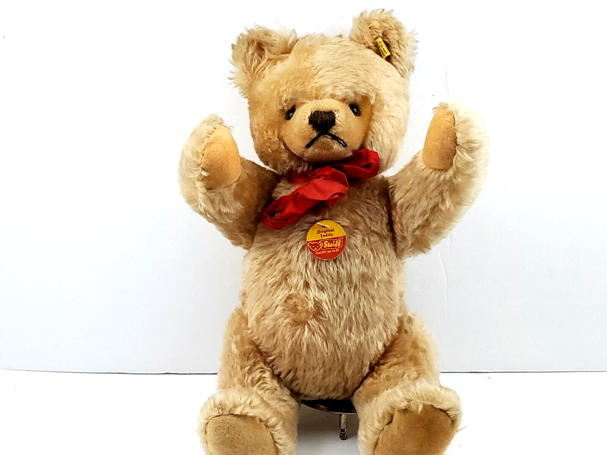 シュタイフ✨Japan Teddy Bear✨Classy Red Blond✨ Vintage Stieff Teddy Bear Blond Articulated Jointed Germany Rare