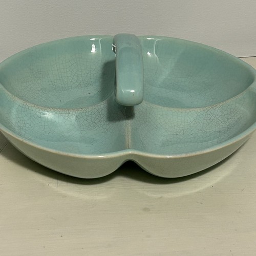 TS&T Luray Surf grün Griff Relish Tablett geteilt Schale Taylor Smith Lu-Ray MCM - Bild 4 von 10