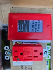 The Legrand Pass & Seymour 1597HGRED GFCI Receptacle w/wall plate