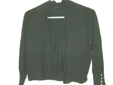 Black cardigan Wallis 8 10 shorter length, 3/4 sleeves open front,