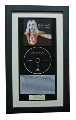 AVA MAX Heaven & Hell CLASSIC CD Album GALLERY QUALITY FRAMED+FAST GLOBAL SHIP