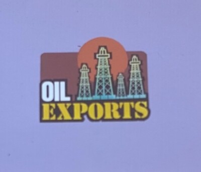 1980 ''OIL EXPORTS'', CA 35mm Slide KRON-TV News Graphic Design - READ, R3