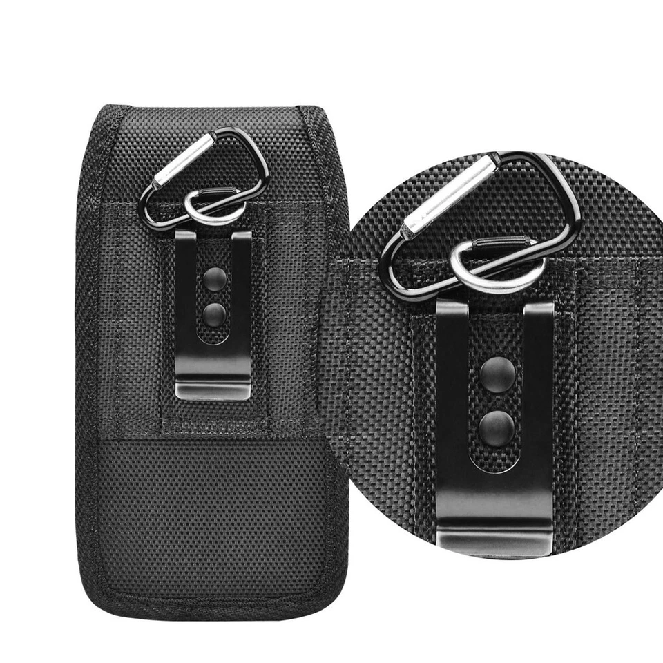 For Google Pixel 10 Pro XL 9 8a 7a 6 5 Case Nylon Belt Clip Holster Phone Pouch - Image 3 of 4