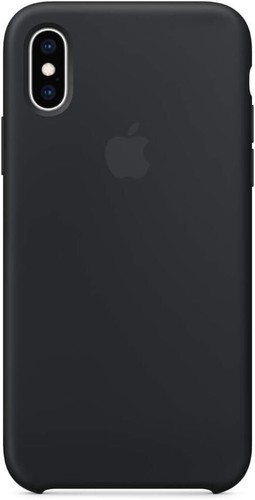 Apple Coque en silicone pour iPhone X iPhone XS - Noir Original genuine - Photo 2 sur 3