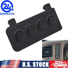 For LED GMC Chevrolet Silverado Switch Panel 4 Toggle BLUE SWITCHES 1999-2007