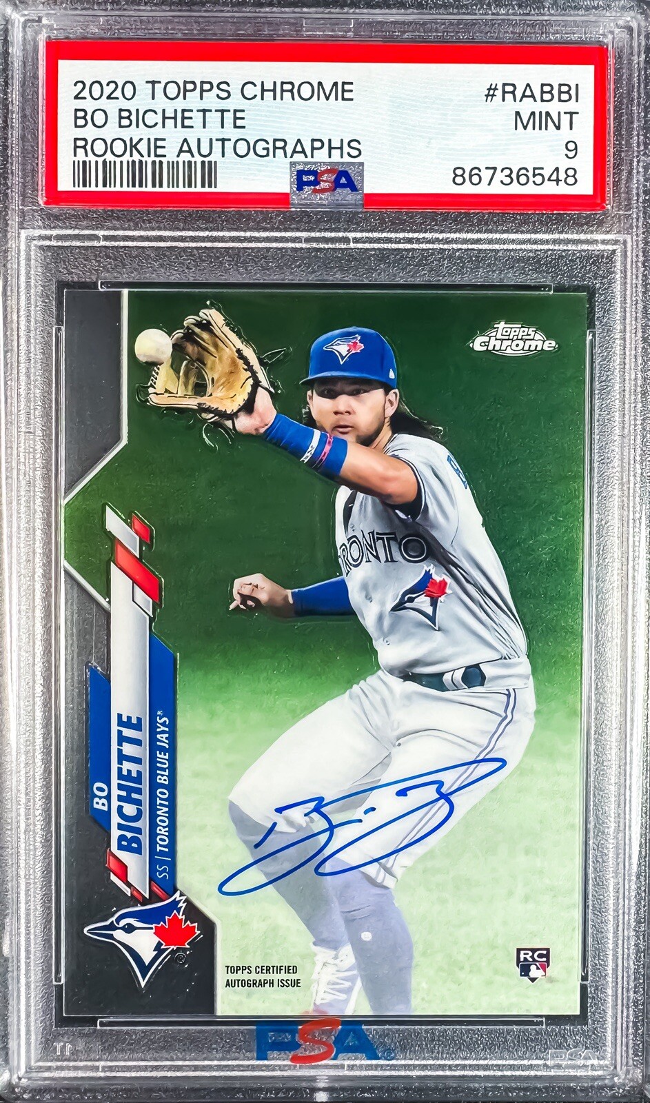 2020 Topps Chrome Rookie Autographs Bo Bichette #RABBI PSA 9