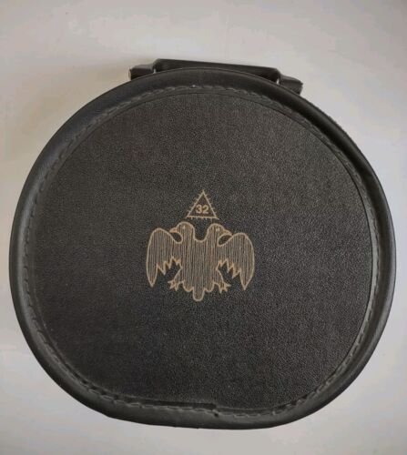 Cappello Massonico 32° Grado Rito Scozzese con Disegno Doppia Aquila - Custodia Inclusa - Foto 9 di 10