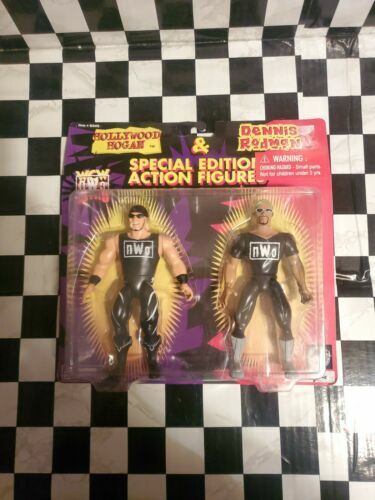 Hulk Hogan Dennis Rodman Signed NWO Action Figure JSA & Dennis 