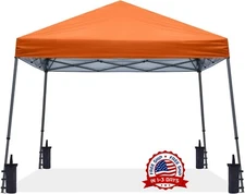 Carpa Plegable Estable Para Exteriores, Tamaño: 10 x 10, Color Naranja NUEVO US