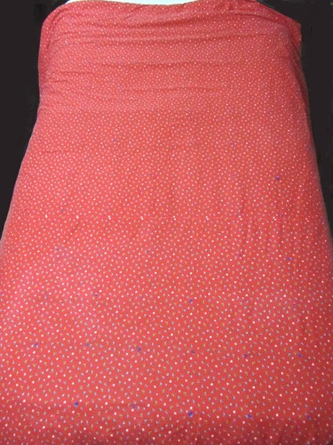 VTG Patchwork Denim Jean Comforter Quilt FULL 73”x 62” Blanket Red Blue Patch - Picture 6 of 12