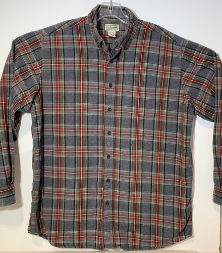 LL Bean Mens Large TALL Flannel Shirt 