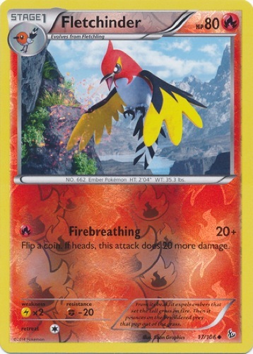 Fletchinder (Flashfire 17/106) - Uncommon (Reverse Foil)