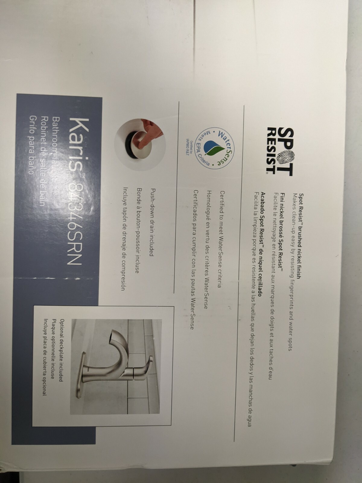 Moen Karis Bathroom Faucet Spot Resist Brushed Nickel Finish