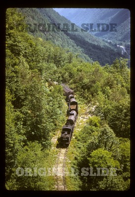 Orig 1960 Dia - Graham County Railroad Shay North Carolina Holzfäller G